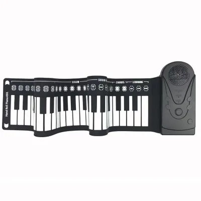 49 Keys Hand Roll Piano Portable Silicone Roll Up Electronic Keyboard Built-in Speaker Battery USB Powered Kids Beginner OEM/ODM