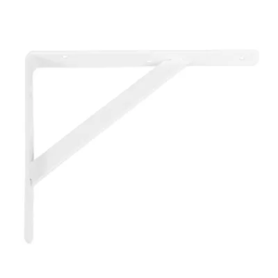 Amig Modern Durable Steel Shelf Brackets-Shelf Angle Support White Color 200x125mm Size Maximum Recommended