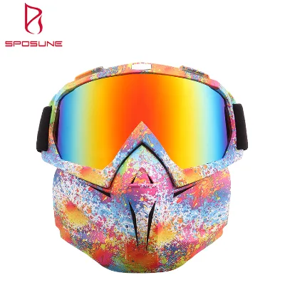 2025 High Quality Cyberpunk Style Motorcycle Goggles Windproof Dirt Bike Glasses Mirrored Lens Fashionable Racing Gear Eyewear