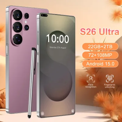 Vivid Colors S26 with HD Clear Screen Display Android Operation System 16+1TB Global 5G French Cell Phones New Trends in 2026