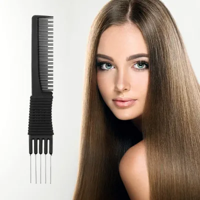 Professional Salon Hair Styling Comb Set Plastic Teaser Rake Teasing Comb with 5 Salon Comb
