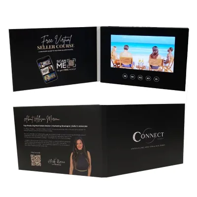 Wholesale Lcd Digital Gift Invitation Mailer Flyer Album Business 7 Inch Screen Wedding Greeting Card Guest Book Video Brochure