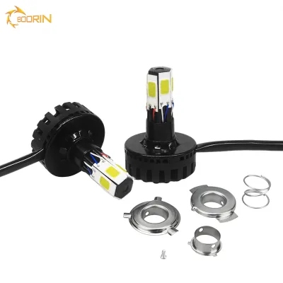 H4 H6 Highlight Motorcycle LED Headlight 6-Sided Lights White Auxiliary Spotlight Front Car Light for Motorcycle