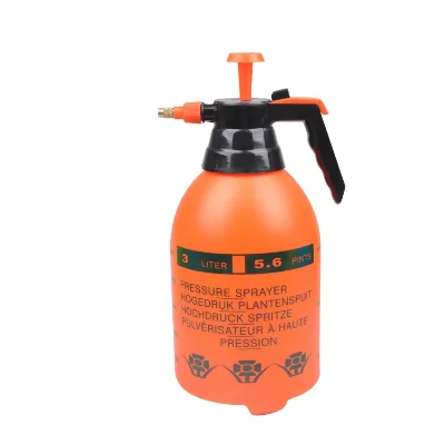 Pneumatic 3L Orange/Black Watering Can Spray Bottle for Flower Plant Pesticide Spraying Home Gardening
