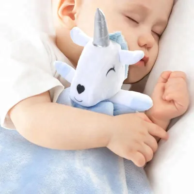 Soft Baby Unicorn Shape Security Blanket Portable Microfiber Stuffed Animal Comforter Baby Plush Blanket