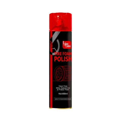 668ml Environment-Friendly Tire Foam Polish Aerosol Car Cleaning with 3 Year Expiration by Biaobang