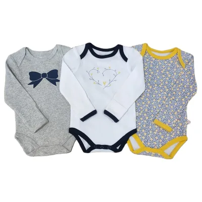 100% Combed Soft Cotton Rib Newborn Baby Clothing Rompers Onesie for Summer Winter Season with Cute Design