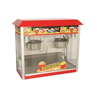 Double Pot Automatic Popcorn Machine New & Used for Restaurant Use Featuring Core Motor Component