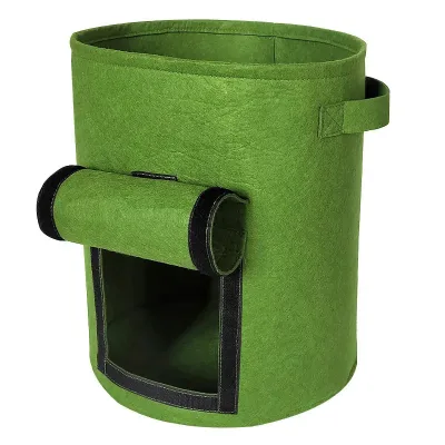Huasheng Brand Eco-Friendly Waterproof Felt Planting Bucket Bag for Garden Greenhouses Indoor Outdoor Vegetable Seedling