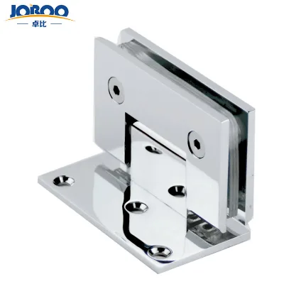 Joboo ZB702 Stain Nickel Solid Brass Wall Mount Straight Series Framed Pivot Hinge Shower Enclosure With Offset Back Plate