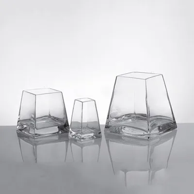 New Style clear Geometric Terrarium Faceted Glass Vase Wholesale