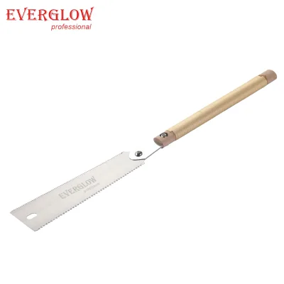 Japanese Pull Wood Cutting Hand Saw  for Woodworking Tools Spare Blade 225mm Single-Edged Shark Saw with Rattan-Wrapped Handle