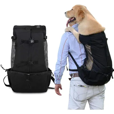 Pet Dog Carrier Backpack Puppy Dog Travel Carrier Front Pack Breathable Head-Out Backpack Carrier for Small Dogs Cats Rabbits