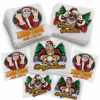 Christmas Designs Printing on Demand Custom Dtf Heat Transfers Sticker Strong Elasticity Dtf Transfers Ready to Press Trending