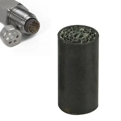 Custom Precision Machined Exhaust Adapter Filter Insert - Precious Metal Coated Ceramic Substrate for Motorcycle & Car Tuning