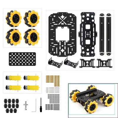 Robot-Chassis-MP 4WD Smart Mobile Robot Chassis Kit Mecanum Wheels Shock-absorber Chassis kit for Jetson Nano Lidar Raspberry Pi