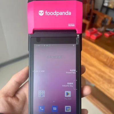 Manufacturer Android 13.0 13.0 Smart Mobile Takeaway Handheld Pos Terminal Nfc Reader 5.5 Inches Screen Ticket Software 2GB RAM