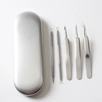 Hot Sale Personal Care Tools 5pcs Professional Practical Blackhead Extractor Acne Tweezers Tool