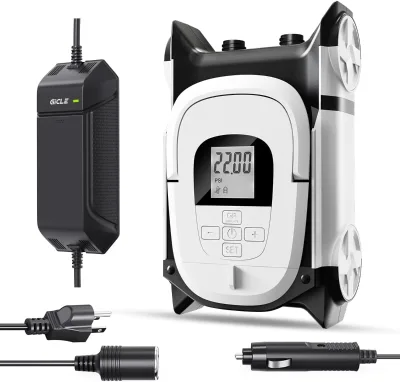 22Psi Digital Display Electric Sup Air Pump Intelligent Dual Stage Inflation with DC12V Car Power Connector Kayak Accessories