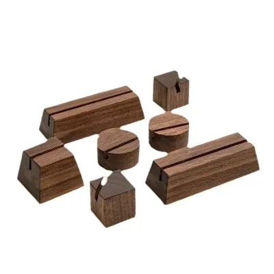 Solid Wood Creative Vertical Clip Table Decoration & Accessories for Displaying Photos Postcards Calendar Messages on Desk