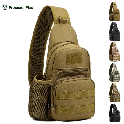 Anti-Theft Tactical Sling Bag Fashionable Oblique Chest Span Multifunctional One Shoulder Design Hiking Outdoor Oxford Polyester