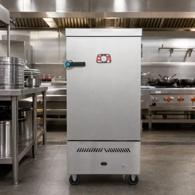 High-quality Commercial 8-tray Rice Steaming Cart Made of SS201 Stainless Steel, Suitable for Hotel Projects.