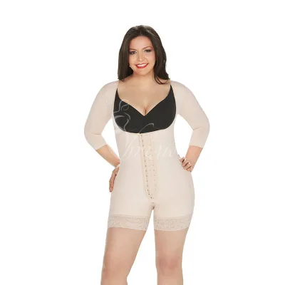 Fajas Media Pierna Tira Ancha Tummy Bodyshaper Open Crotch Chest Support Post Op Bbl Fajas Full Body Columbian Shapewear Women