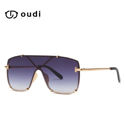 Hot Sale Fashion Metal Frame Sun Glasses Vintage Square Flat Top Sunglasses for Women