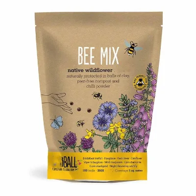 Natural Wildflower Seed Bomb Ball Grab Bag Modern Bee Mix for Artificial Flowers Pot Terrariums for Outdoor Planting Fruits Home