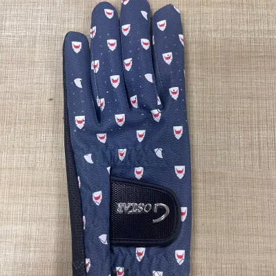 Printed PU Comfortable Men's and Women's Golf Gloves with Anti slip Palm
