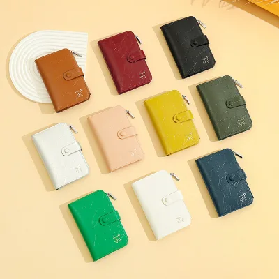 Cross-border Portable PU Leather Passport Holder RFID Travel Ticket Wallet Zipper Closure Document Organizer Protective Card