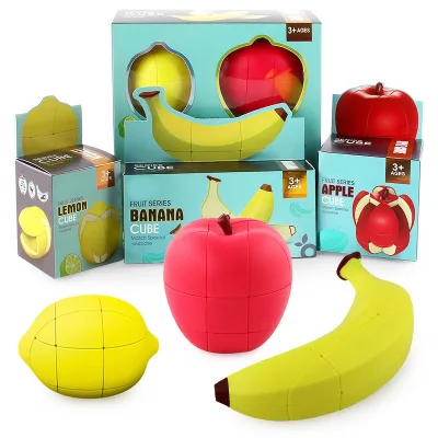 New Coming Design Children Funny Educational Toy Decompression Fruit Shape Magic Puzzle Cube