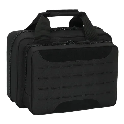Tactical Handgun Case Soft Padded Gun Pouch W/ 6 Magazine Storage Slots Water-resistant for Shooting Range & Outdoor Protection