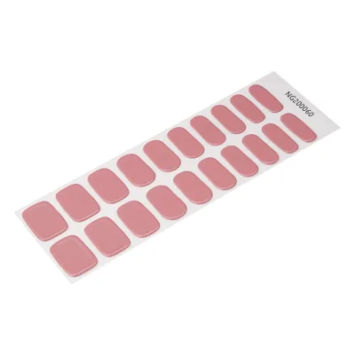 Hot Selling Korea Popular Good Quality Oem Semi Cured Gel Nail Strips With French Style Semi Cured Gel Nail Sticker