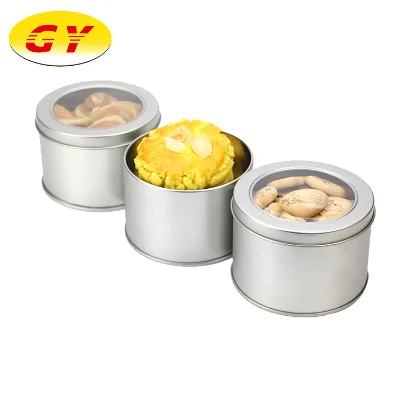 Food Grade Round Tin Can Packaging Tins 90*60mm for Butter Cookies with Custom Logo