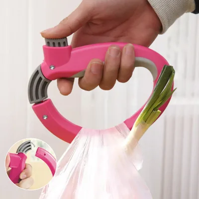 Vegetable Carrying Aid - Portable Anti-Slip Bag Holder with Plastic Bag Silicone Vegetable Carrier for Shopping Bags