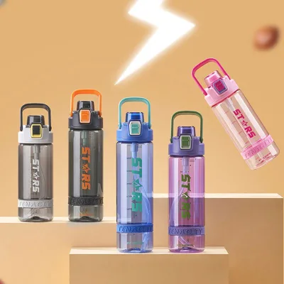 Eco-friendly 850ml Sports Fitness Gym Drinking Water Cups Not Leaking Water Bottle Drinking Bottle with Straw