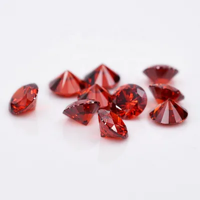12 Month Birthstone Colors 10mm January Garnet Synthetic Loose CZ Gemstone Cubic Zirconia Birthstone