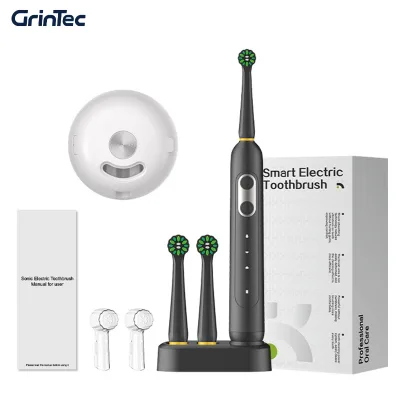 OEM Rechargeable Electric Toothbrush with LED Display 3 Rotation Modes 2000mAh Sonic Daily Use Travel Box Soft Bristles