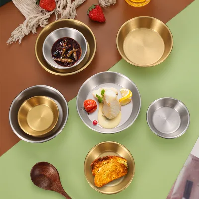 Stackable Stainless Steel Bowls Gold Silver Multi Size Serving Dishes for Home Restaurant Kitchen Food Sauce Condiment Bowls Set