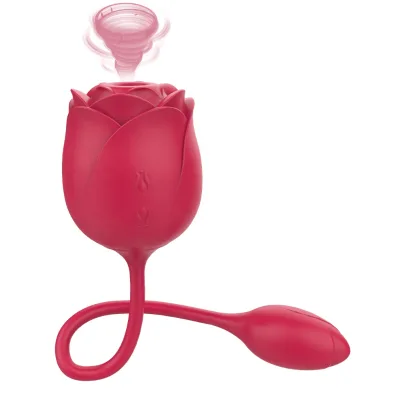 Red Pink Rose Flower Vibrating Sex Toys Rose Shaped Petal Sucking Vibrator Sucks Funny for Women Sucker