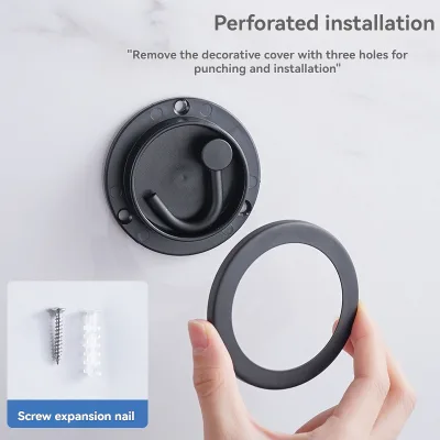 Hotel Bathroom 304 Stainless Steel Heavy Duty Rotating Hidden Hook Bulk Commercial No Drill Adhesive Wall Mount for Guest Room