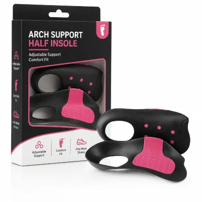 New Arrival Orthotic Insoles Tpe Double Color Matching Heightening Arch Pads Flat Feet Replaceable XO-Shaped Leg Washable