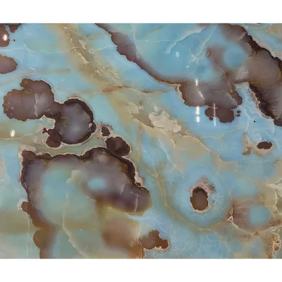Natural Translucent Blue Onyx Stone Slab for Shower Wall