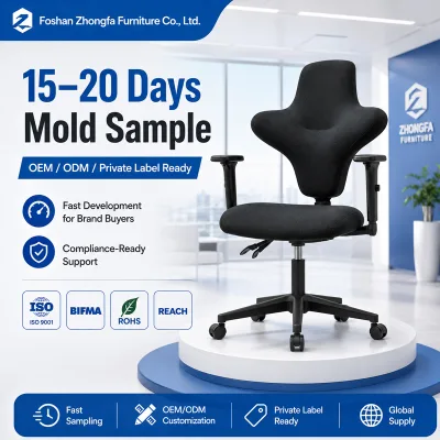 OEM Ergonomic Laboratory Chair Adjustable Armrest Swivel Lab Stool Rolling Task Chair for Cleanroom