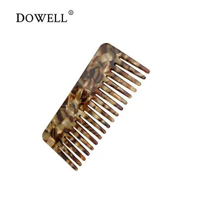 DOWELL Acetate Hair Comb Anti-static Wide-tooth Simple Portable 4mm Thick Cellulose Acetate Hair Comb