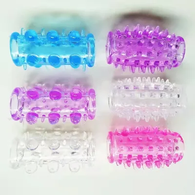 Plastic Penis Ring Cock Sleeve for Male Erection Cover Condoms G-spot Stimulate Erotic Intimate Rubber Penis Sleeve Sex Toys