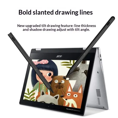 Capacitive Metal Stylus for Touch Screen Laptops/Chromebook/Tablet/Notebook with 4096-Level Pressure Sensitivity and Anti-Touch