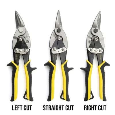 High Quality Industrial & DIY Serrated Stainless Steel Aviation Snips Soft Grip Professional Metal Shears for Sheet Metal