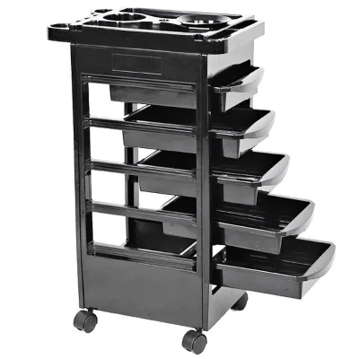 Hair Styling Tool Cart Hand Pushed Cart with Multiple Layers for Hair Styling Five Layer Drawer Storage Hand Pushed Cart